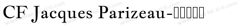 CF Jacques Parizeau字体转换